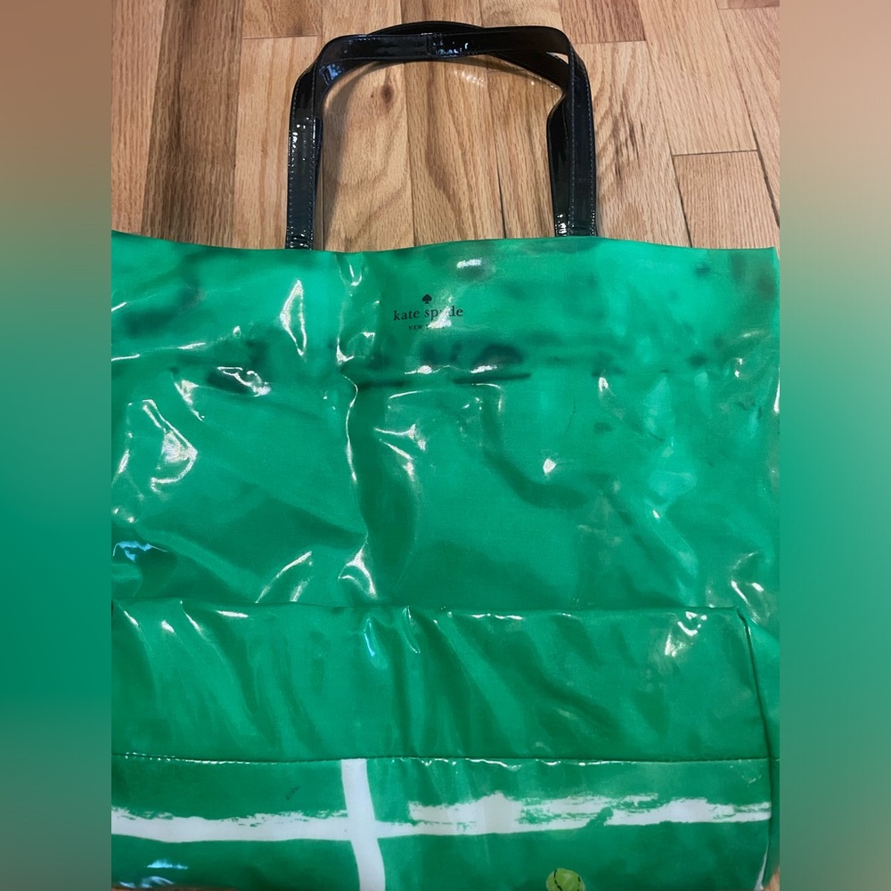 Vintage Kate Spade CHARM Tennis Tote Bag - Blue and Black - Picture 3 of 5